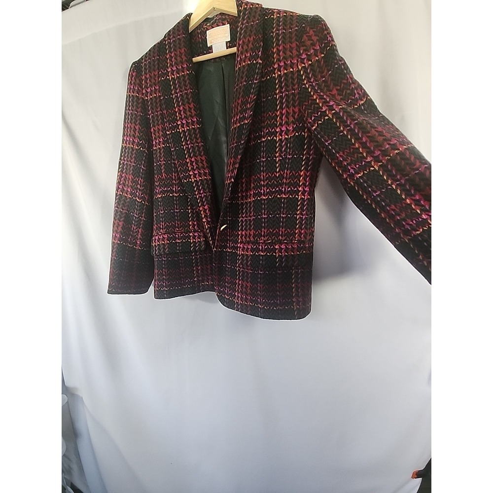 Pendleton Virgin Wool Multicolor Plaid‎ Blazer Ja… - image 5